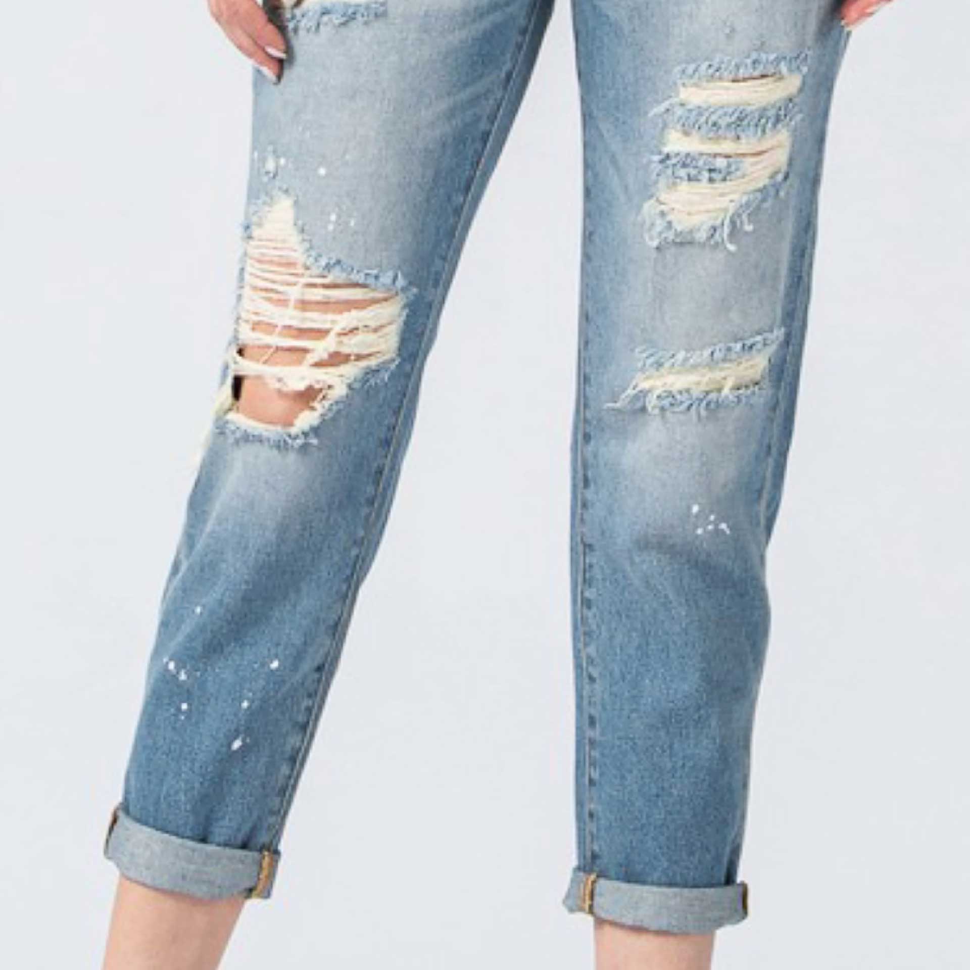 Studio Splatter Distressed Jean