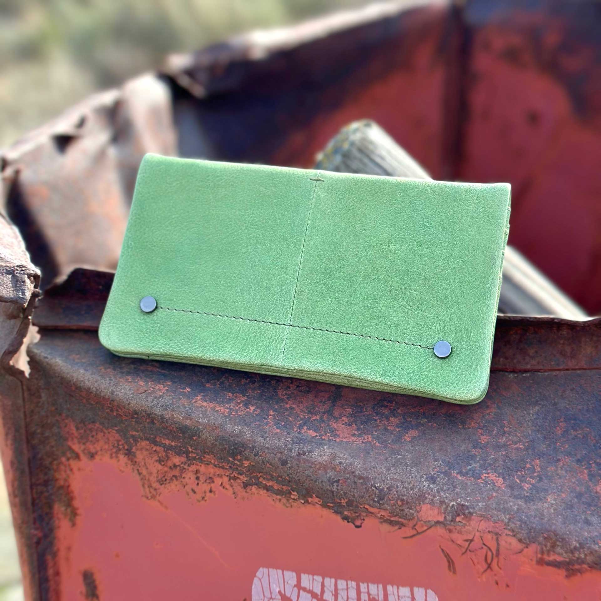 Terry Leather Wallet (Grass)