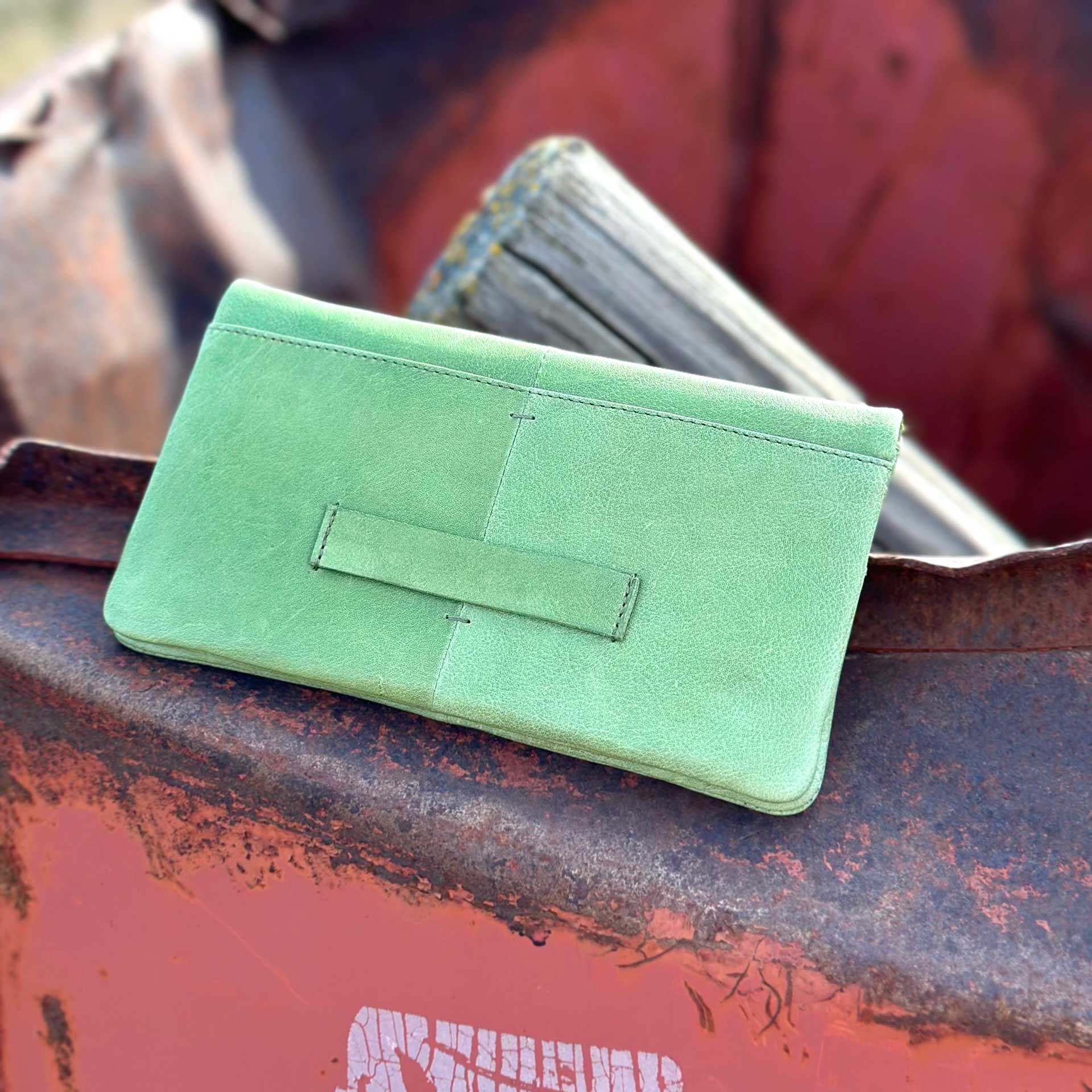Terry Leather Wallet (Grass)