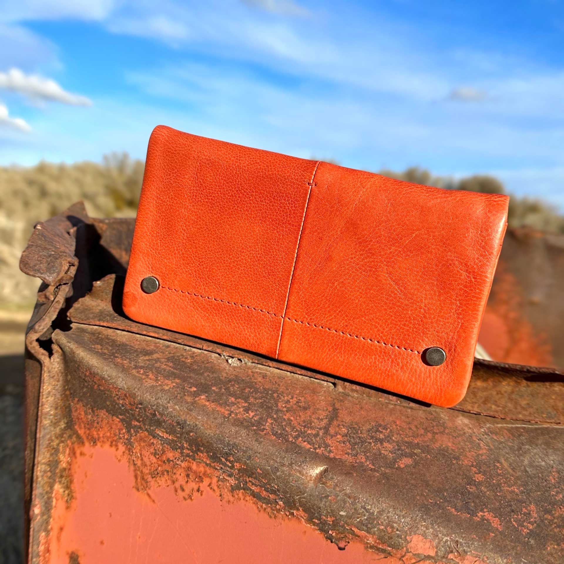 Terry Leather Wallet (Orange)