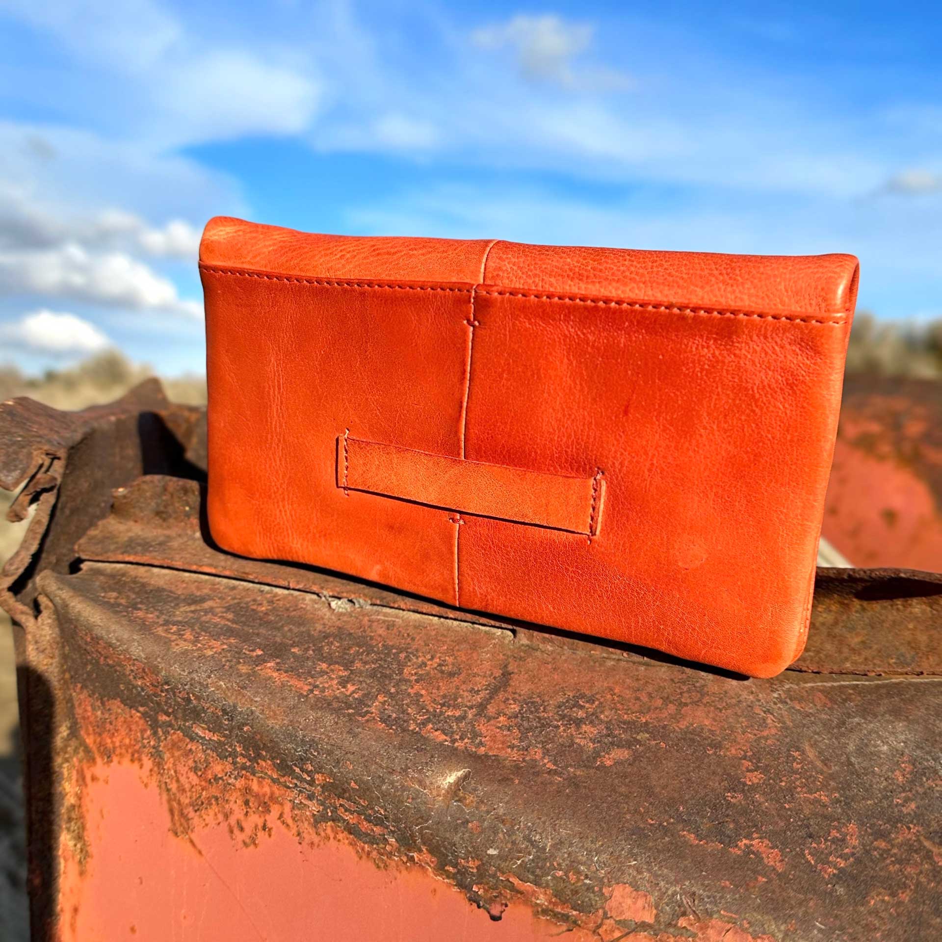 Terry Leather Wallet (Orange)