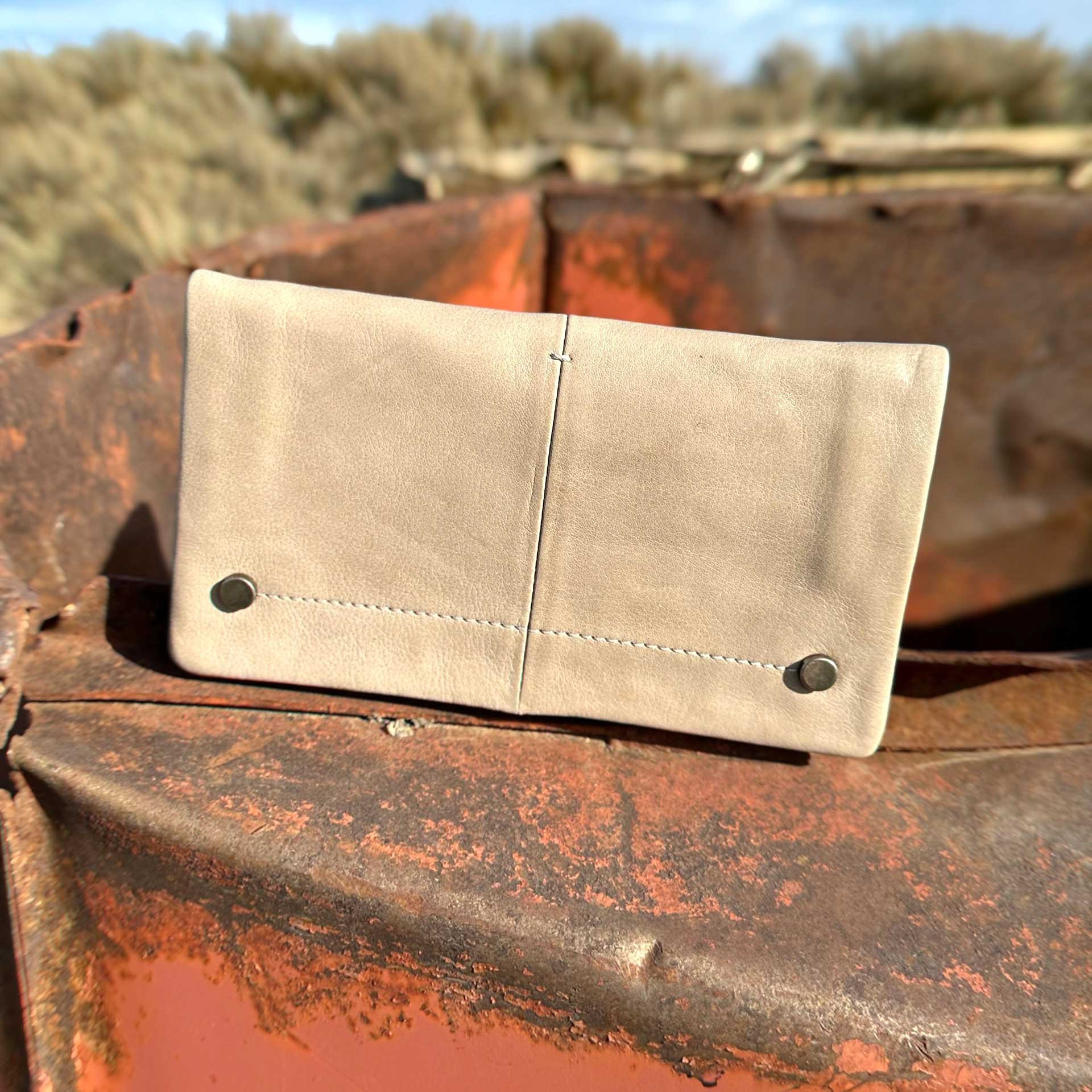 Terry Leather Wallet (Stone)