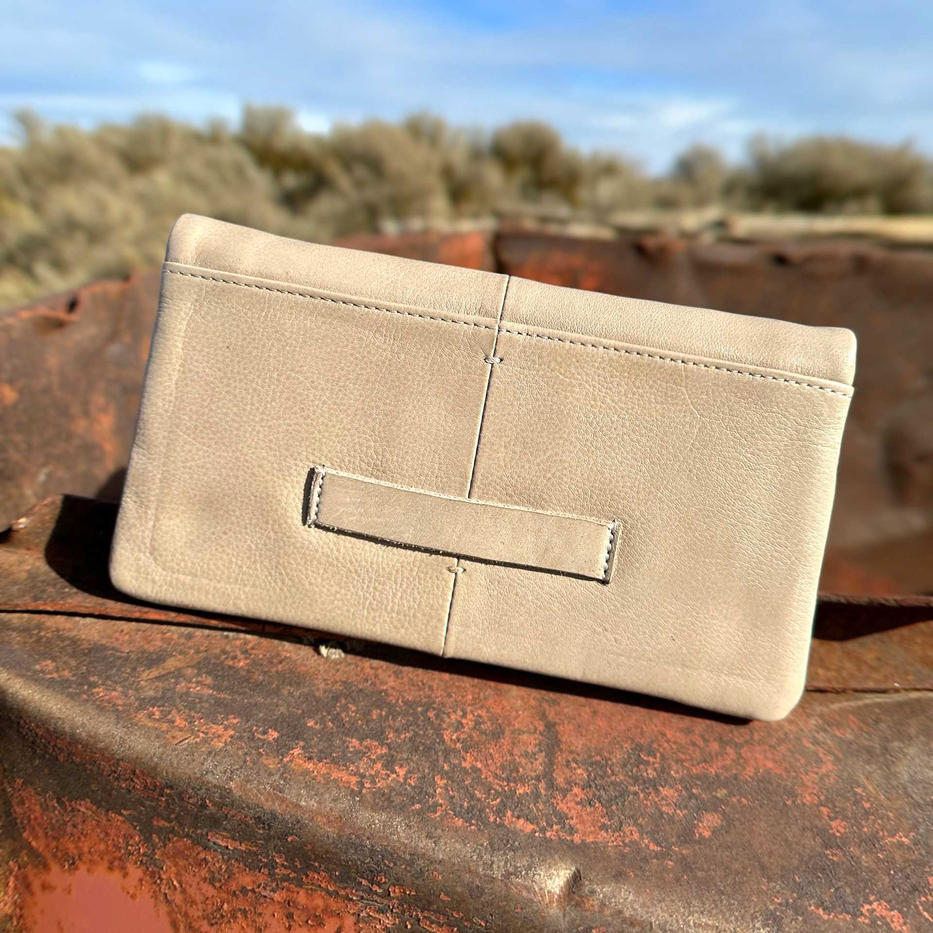 Terry Leather Wallet (Stone)